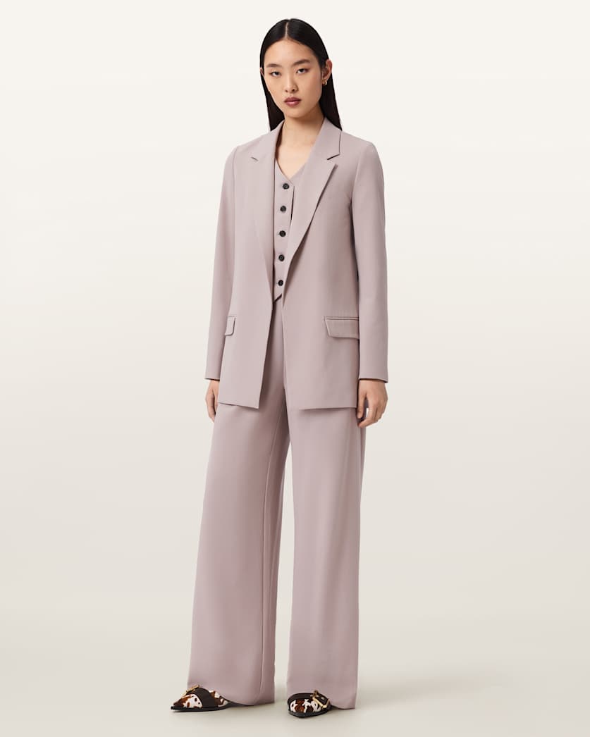 AllSaints Aleida Lightweight Tri Blazer Women's Haze Green Women's