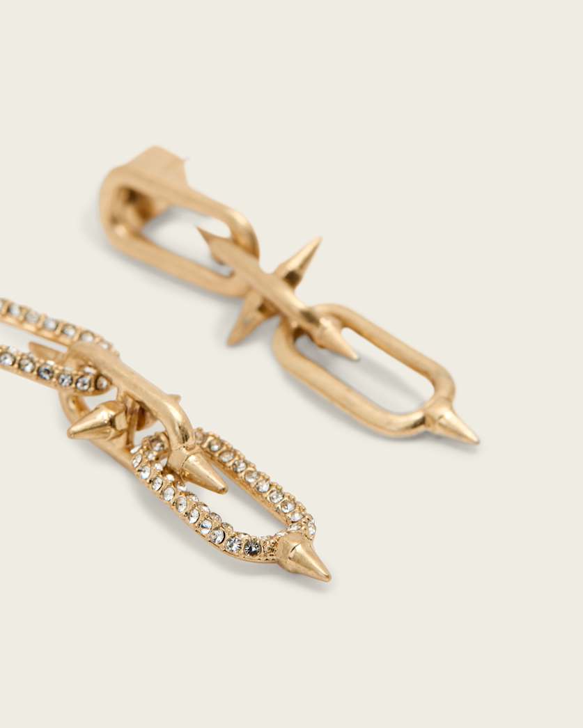 AllSaints Laio Spike Link Earrings Women's Warm Brass Women's