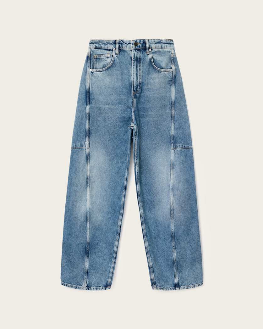 AllSaints Carter Barrel Leg Jeans Women's Mid Indigo Women's