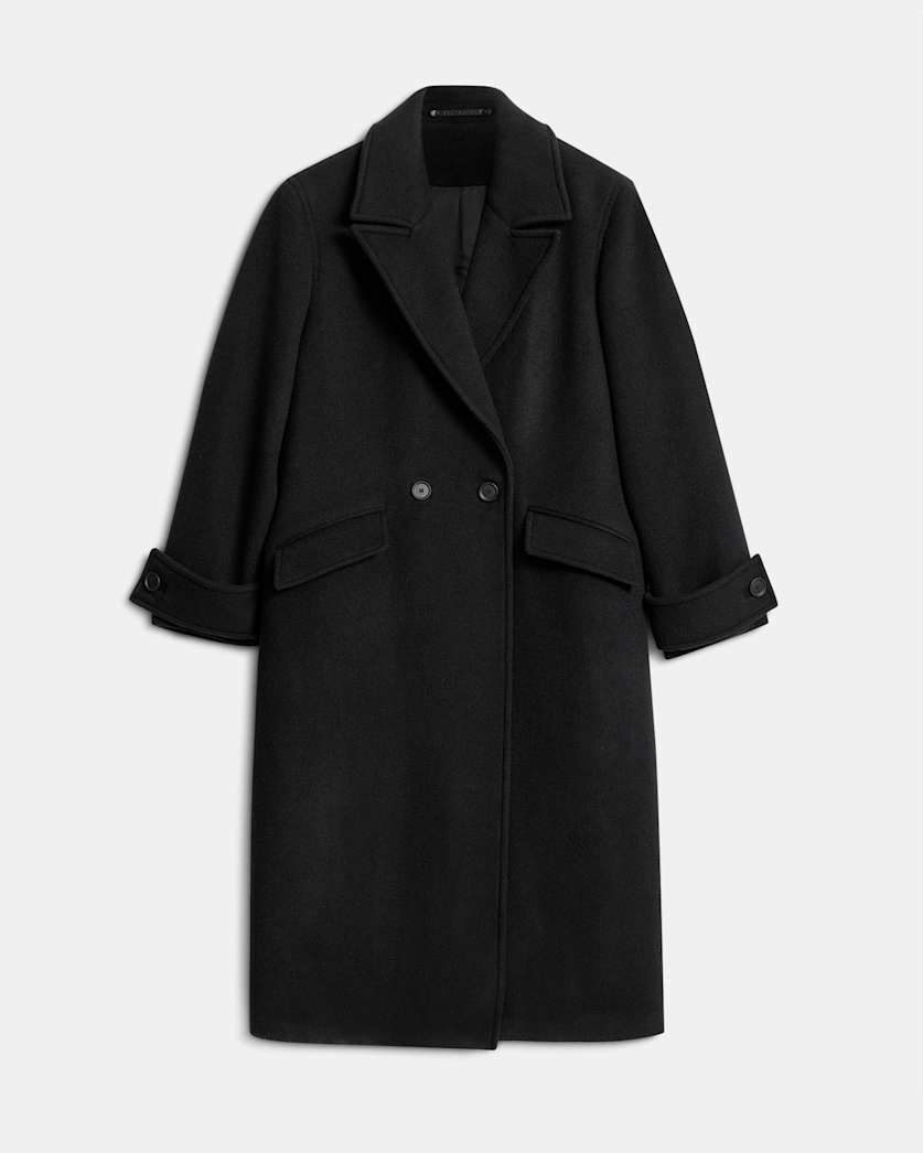 AllSaints Mabel Double Breasted Oversized Coat Women's Black Women's