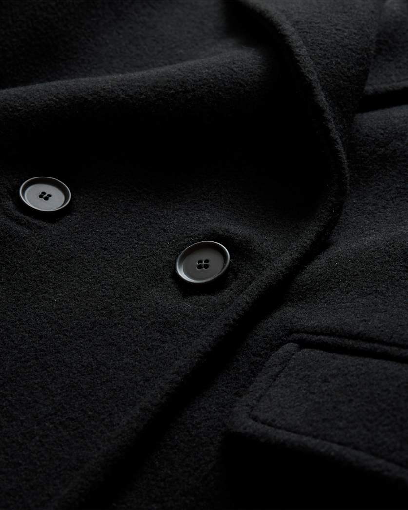 AllSaints Mabel Double Breasted Oversized Coat Women's Black Women's