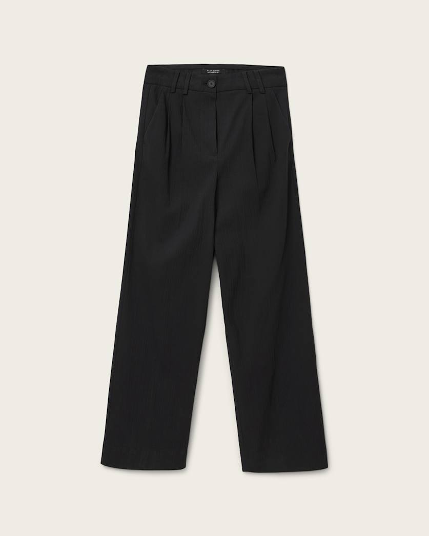 AllSaints Essen Wide Leg Pants Women's Black Women's