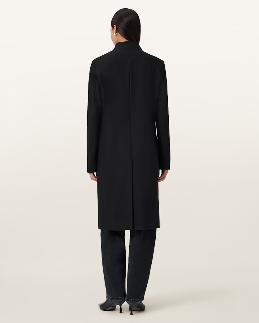 AllSaints Sidney Wool Cashmere Blend Tailored Coat Women's Black Women's