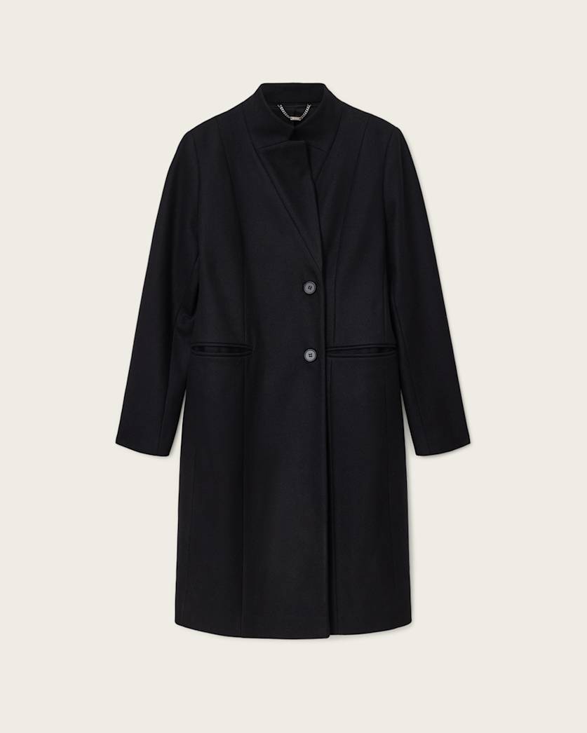AllSaints Sidney Wool Cashmere Blend Tailored Coat Women's Black Women's