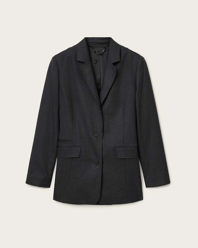 AllSaints Essie Single Breasted Blazer Women's Gunmetal Grey Women's