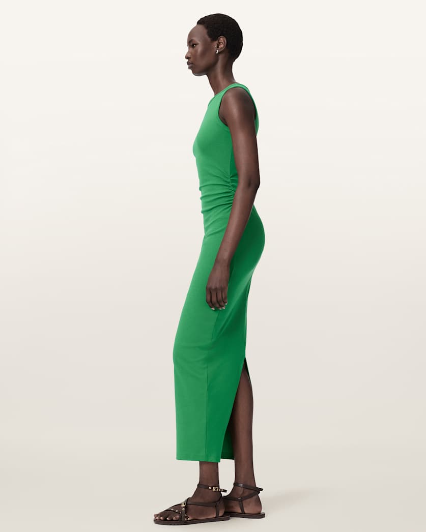 AllSaints Katarina Boat Neck Slim Fit Maxi Dress Women's Captain Blue Women's