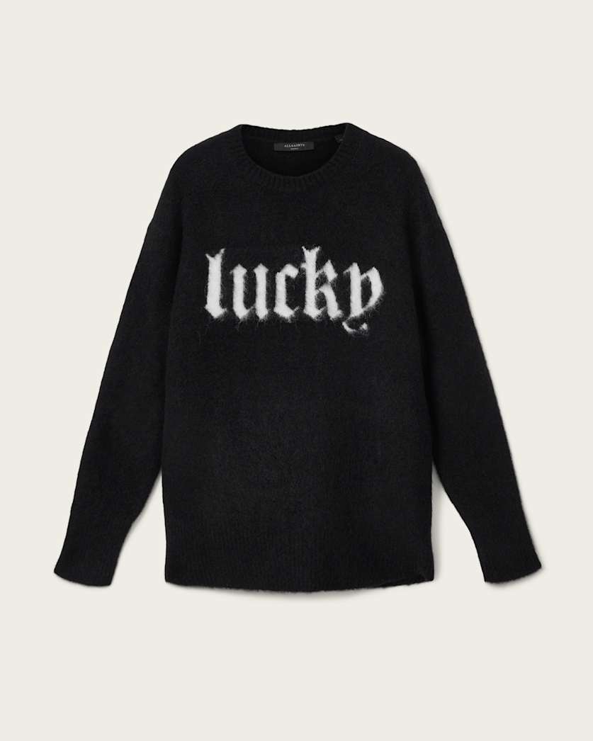 AllSaints Lucky Crew Neck Sweater Women's Black Women's