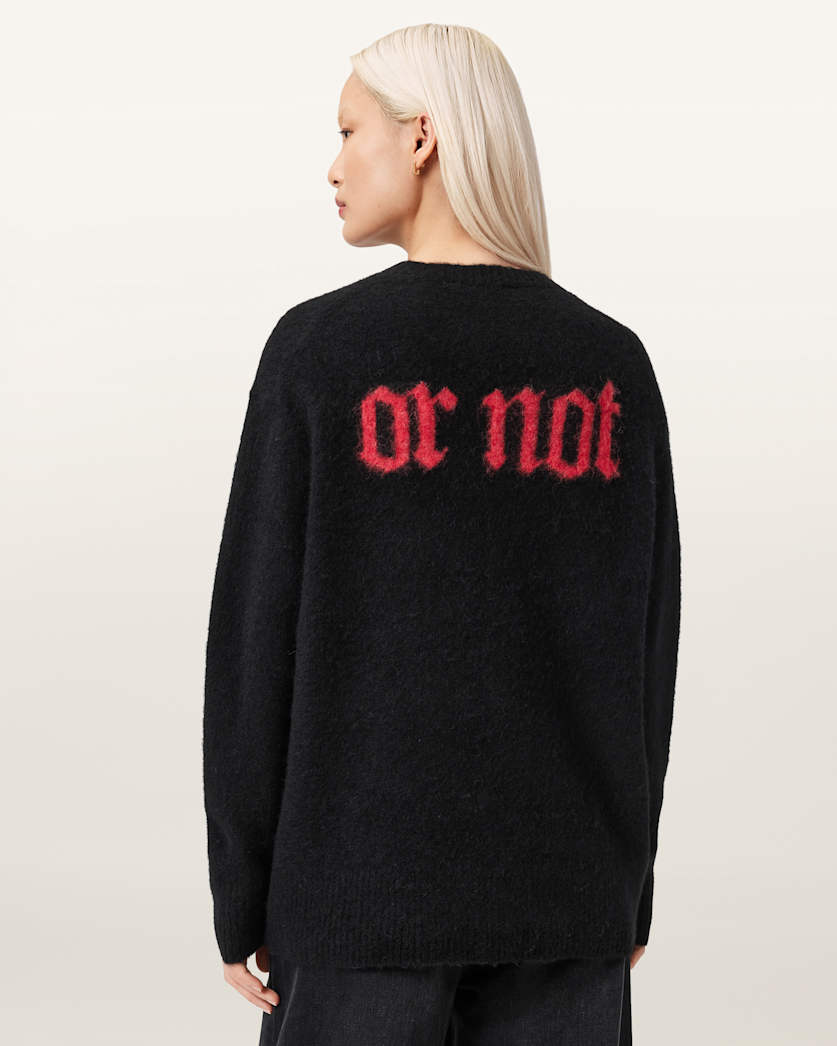 AllSaints Lucky Crew Neck Sweater Women's Black Women's