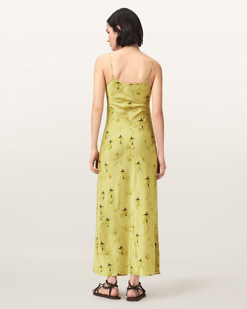 AllSaints Bryony Floral Slip Dress Women's Haze Blush Pink Women's
