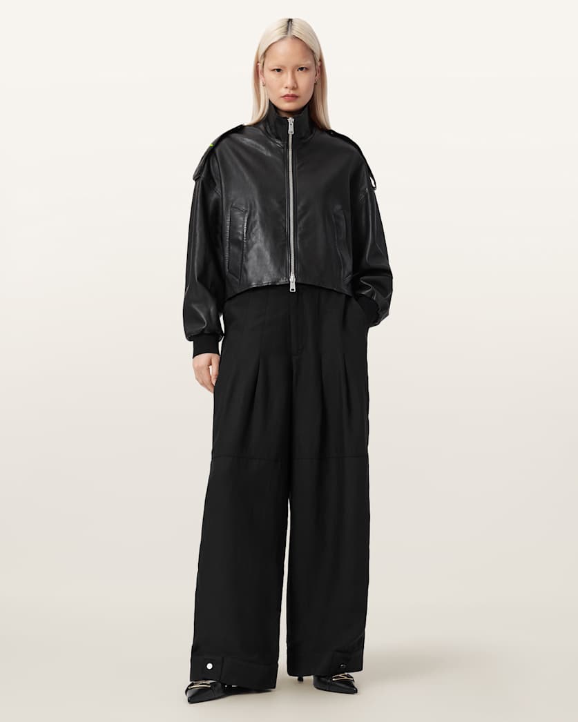 AllSaints Sherell Barrel Leg Pants Women's Ecru White Women's
