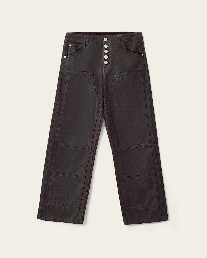 AllSaints Tay Carpenter Jeans Women's Coated Brown Women's