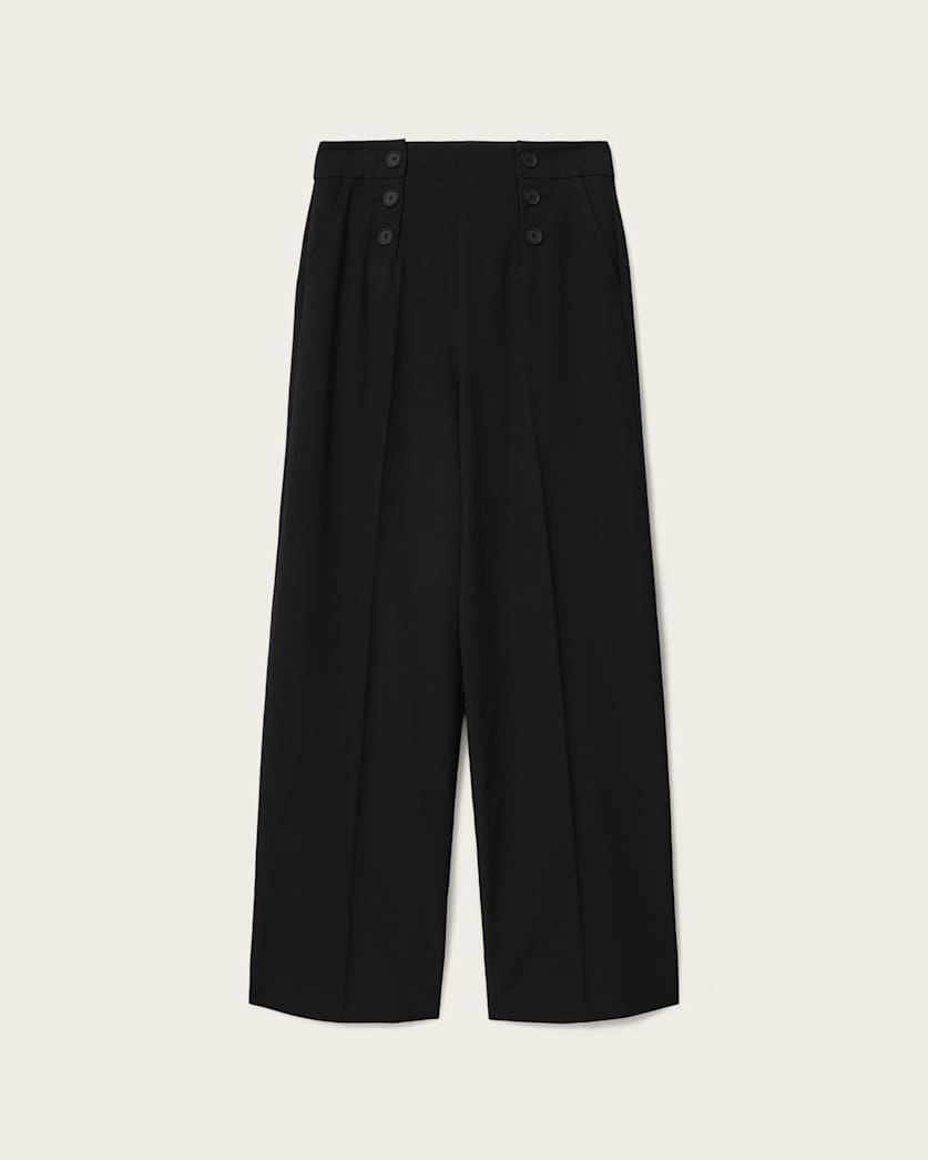 AllSaints Raina Wide Leg Pants Women's Black Women's