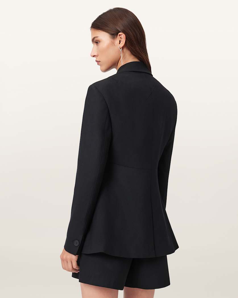 AllSaints Mimmie Double Breasted Blazer Women's Black Women's