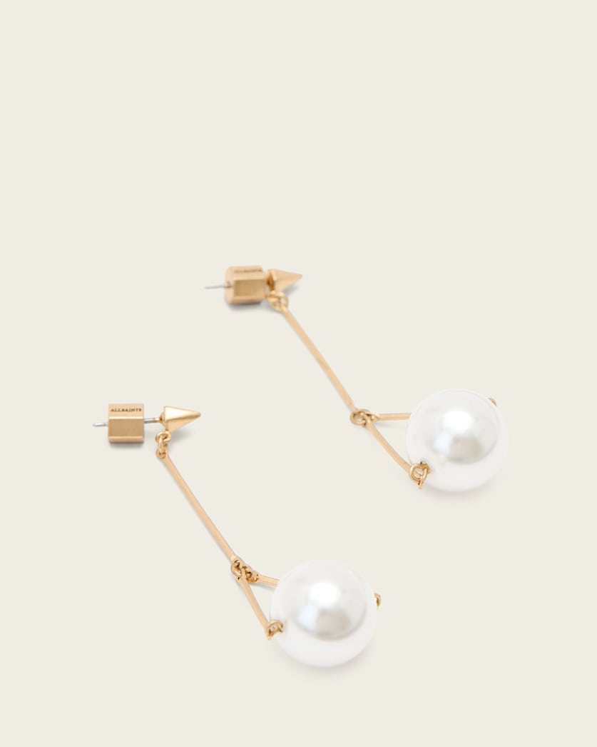 AllSaints Hazel Drop Earrings Women's Warm Brass Women's