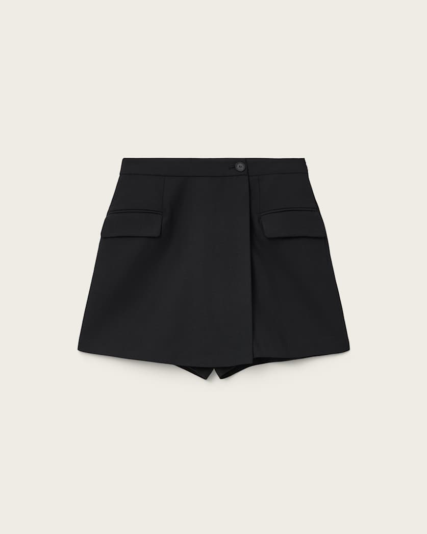 AllSaints Mimmie Asymmetric Skort Women's Black Women's