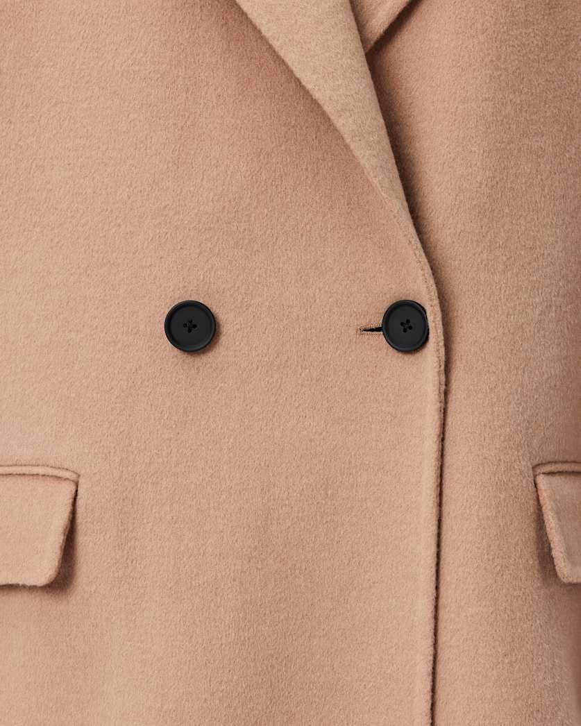 AllSaints Sellma Double Breasted Coat Women's Camel Brown Women's
