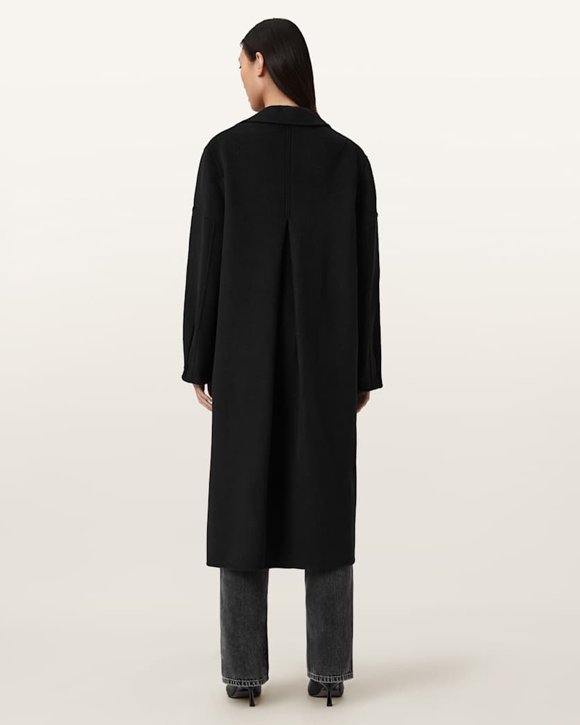 AllSaints Sellma Double Breasted Coat Women's Camel Brown Women's