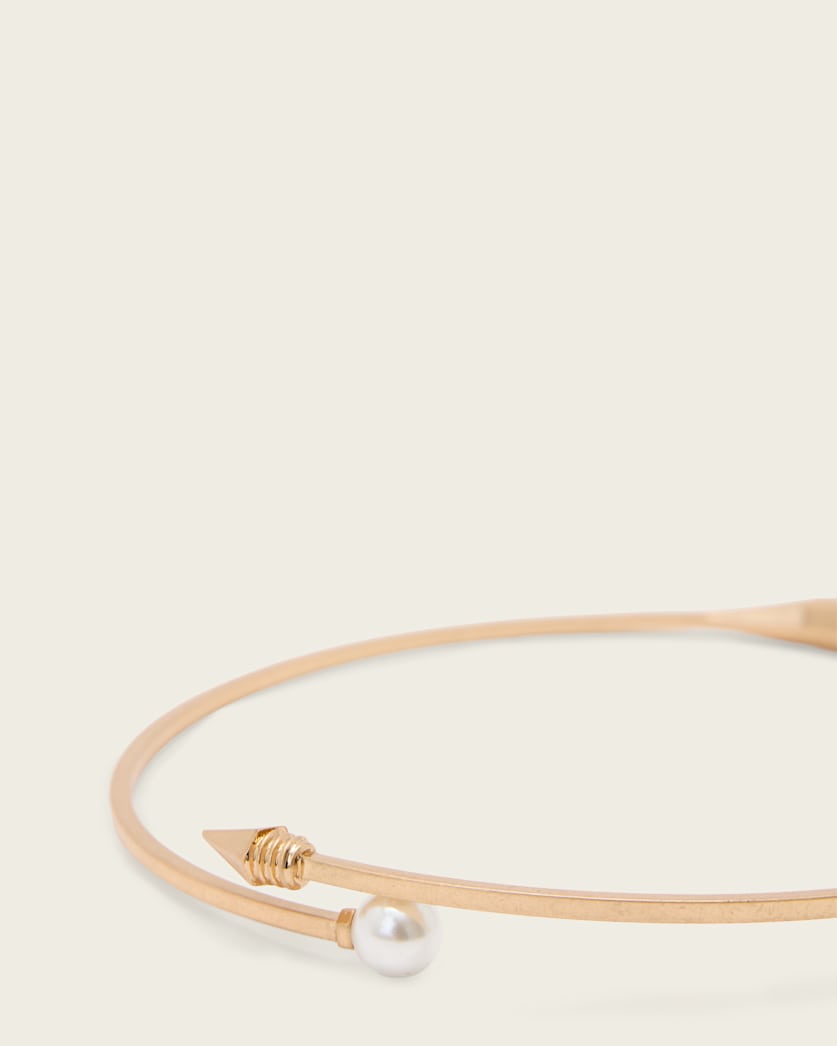 AllSaints Hazel Hinge Necklace Women's Warm Brass Women's