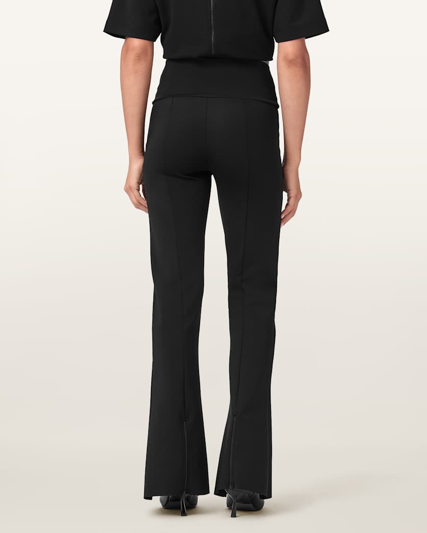 AllSaints Rebecca Zip Flared Pants Women's Black Women's