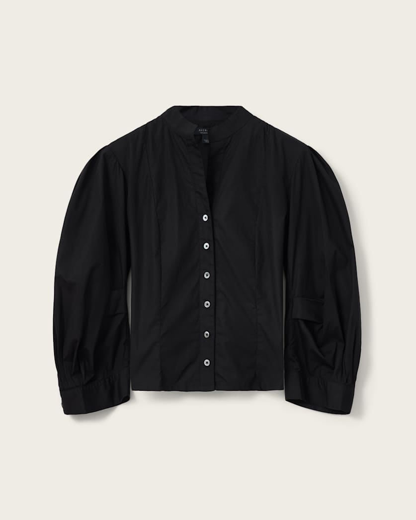 AllSaints Maud Lace Up Shirt Women's Black Women's