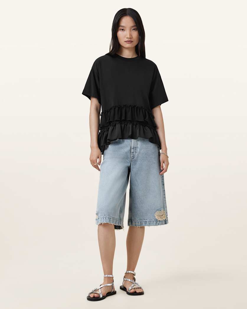AllSaints Feyre Relaxed Fit T Shirt Women's Black Women's