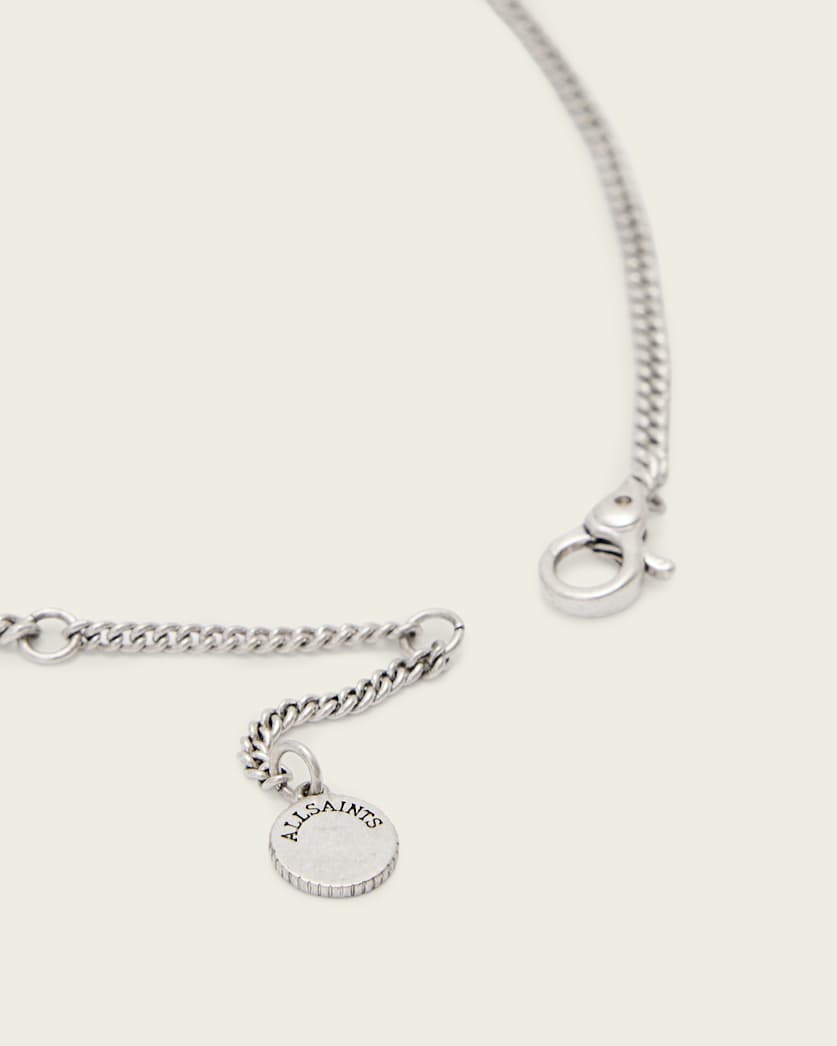 AllSaints April T Bar Necklace Women's Warm Silver/Brass Women's