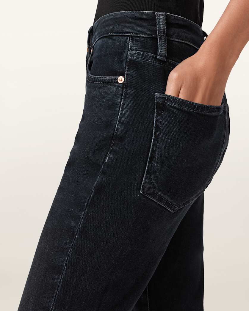 AllSaints Maisie Flared Jeans Women's Blue Black Women's