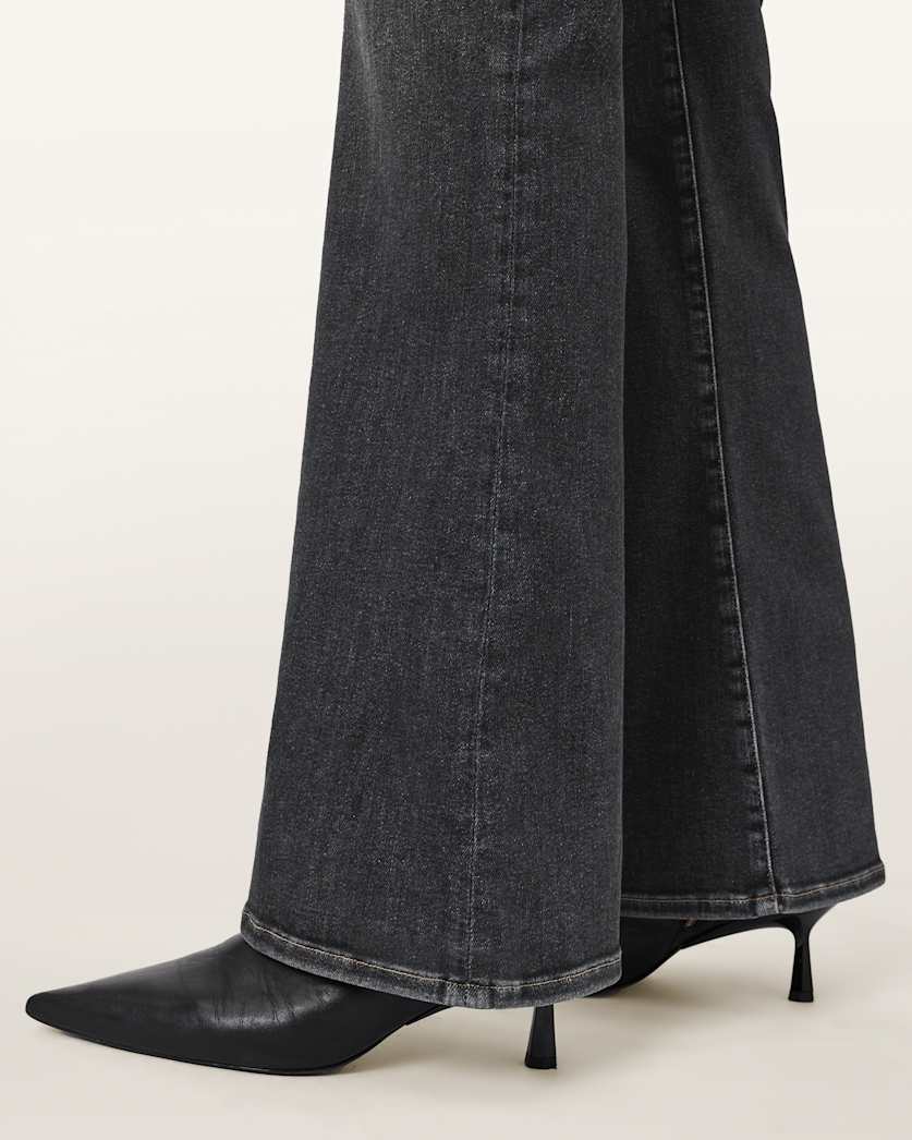 AllSaints Maisie Flared Jeans Women's Washed Grey Women's