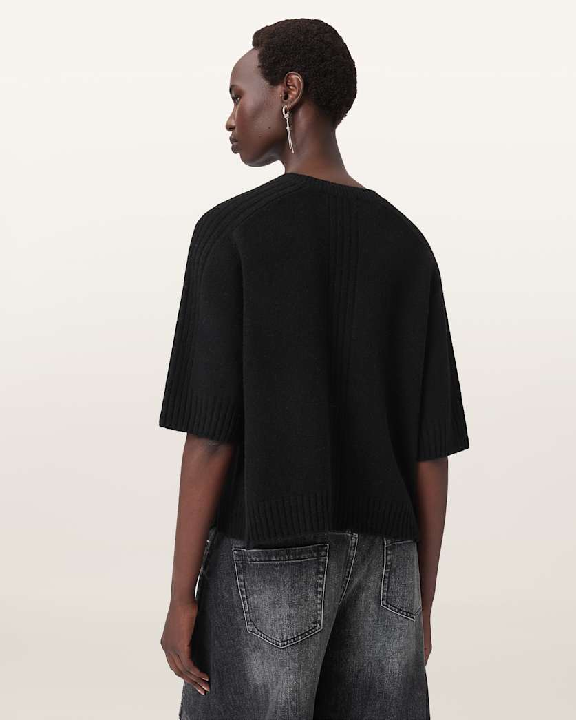 AllSaints Nix Cashmere Relaxed T Shirt Women's Chalk White Women's