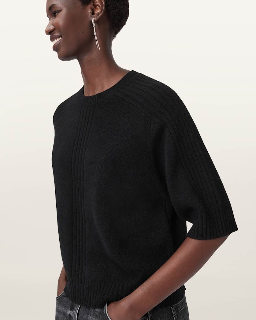 AllSaints Nix Cashmere Relaxed T Shirt Women's Chalk White Women's