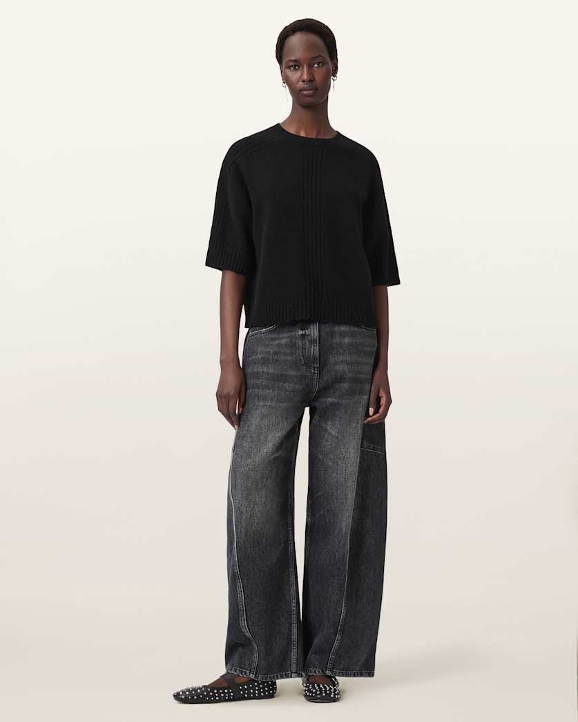 AllSaints Nix Cashmere Relaxed T Shirt Women's Chalk White Women's