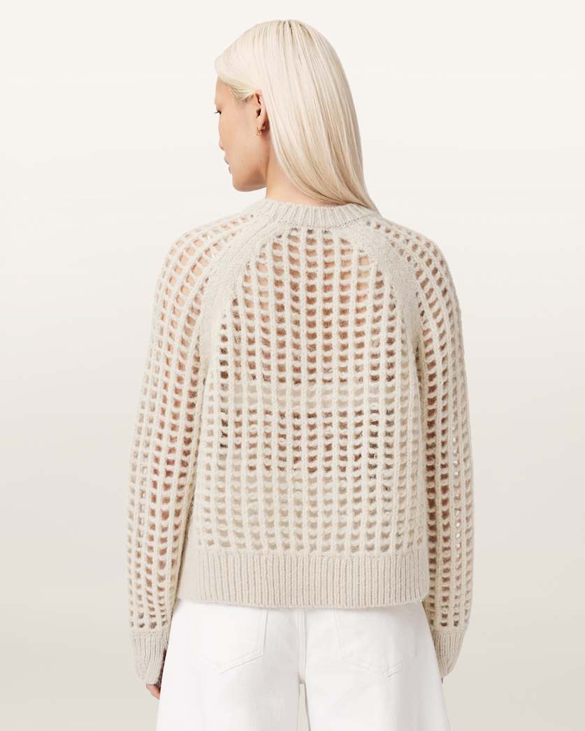 AllSaints Suniva Wool Sweater Women's Chalk White Women's