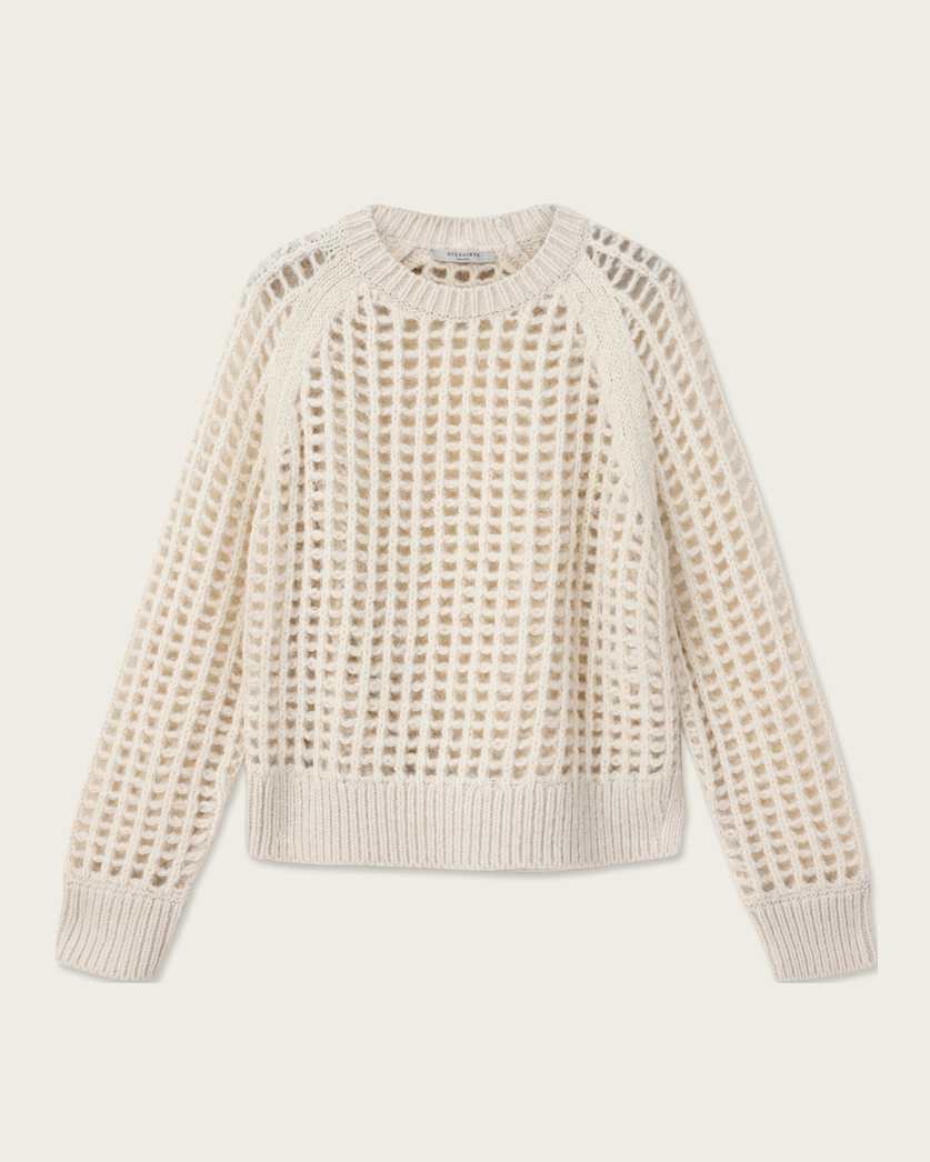 AllSaints Suniva Wool Sweater Women's Chalk White Women's