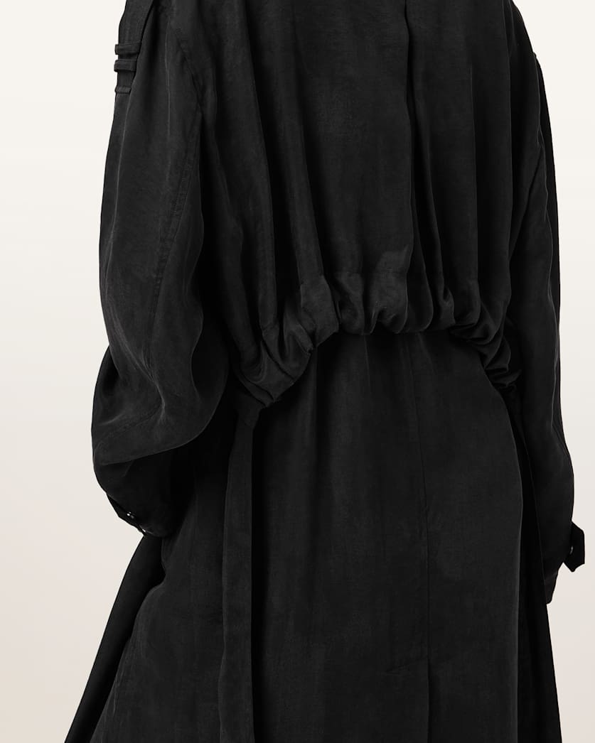 AllSaints Linnie Lightweight Trench Coat Women's Black Women's