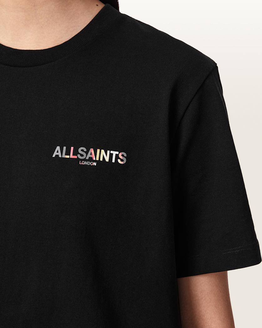AllSaints Blaze Oversized Boyfriend T Shirt Women's Black Women's