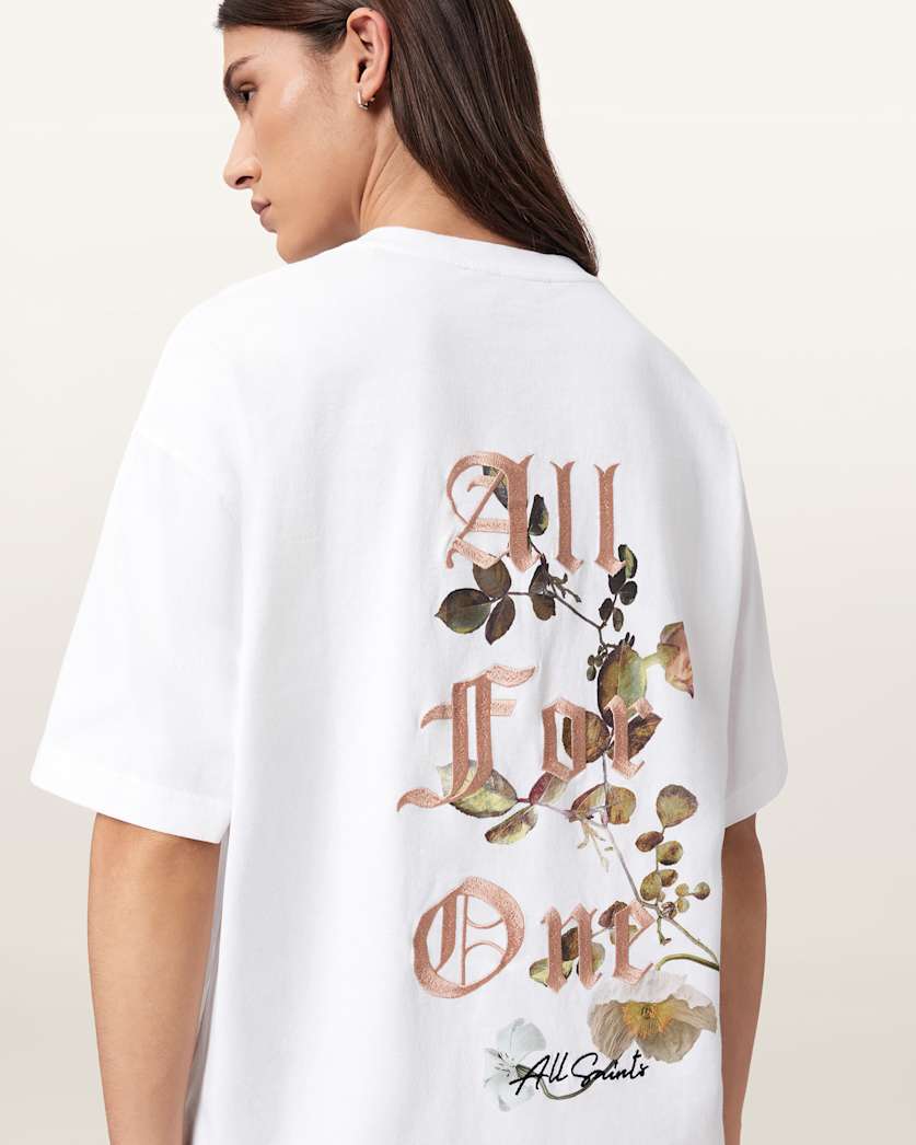 AllSaints Oneness Etta Oversized T Shirt Women's White Women's