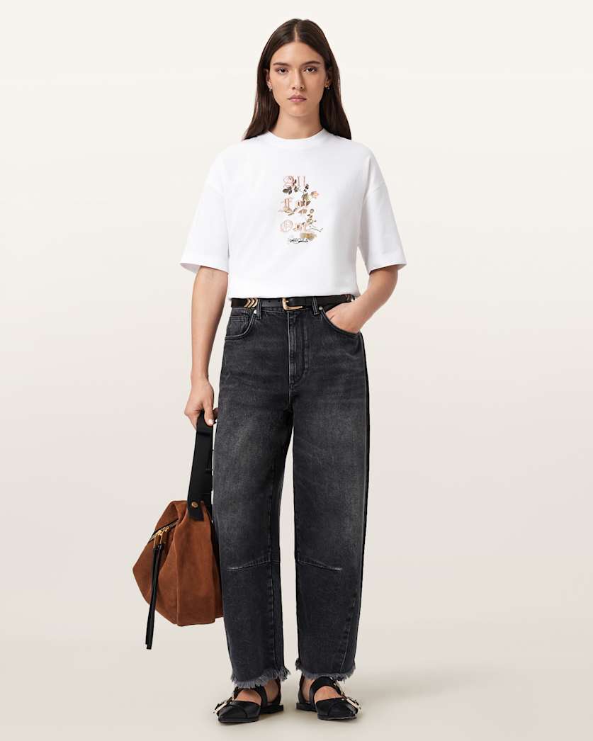 AllSaints Oneness Etta Oversized T Shirt Women's White Women's