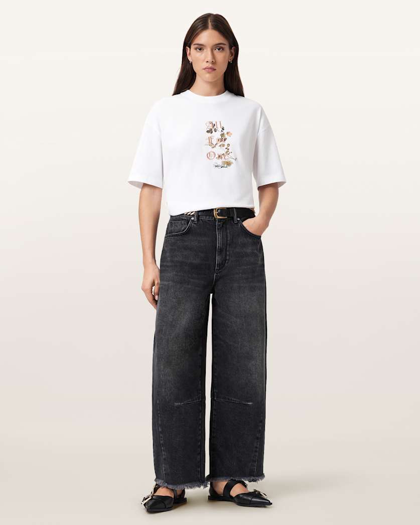 AllSaints Oneness Etta Oversized T Shirt Women's White Women's