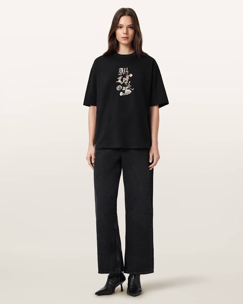 AllSaints Oneness Etta Oversized T Shirt Women's White Women's