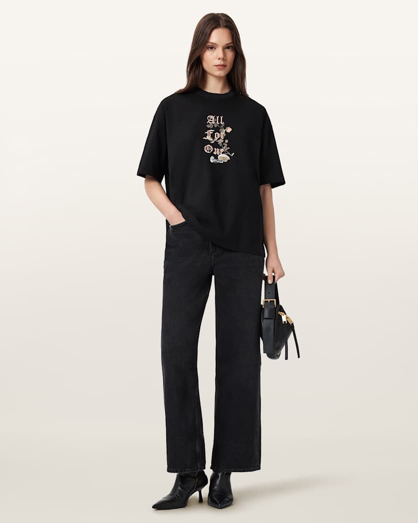 AllSaints Oneness Etta Oversized T Shirt Women's White Women's