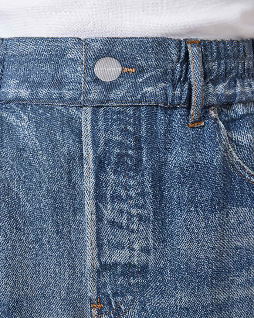 AllSaints Tyler Illusion Straight Leg Trousers Women's Mid Indigo Women's