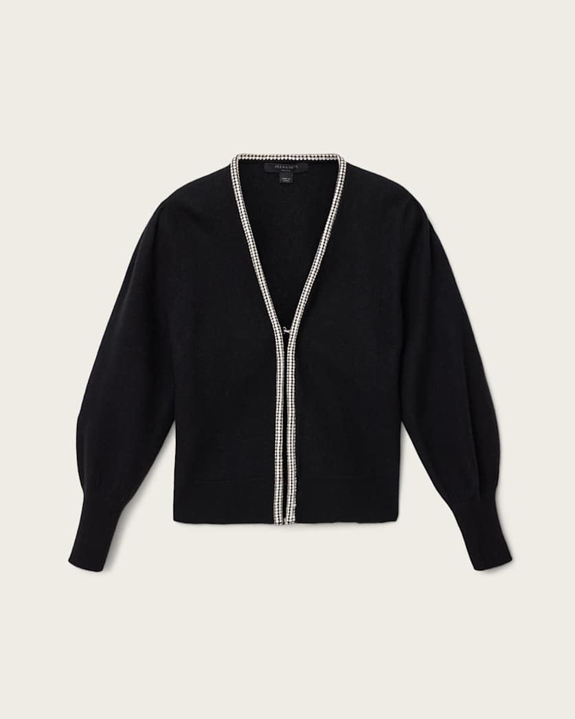 AllSaints Odell Embellished Wool Cardigan Women's Black Women's