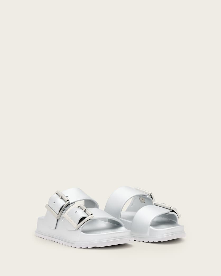 AllSaints Sian Eva Buckle Sandals Women's Chalk White Women's