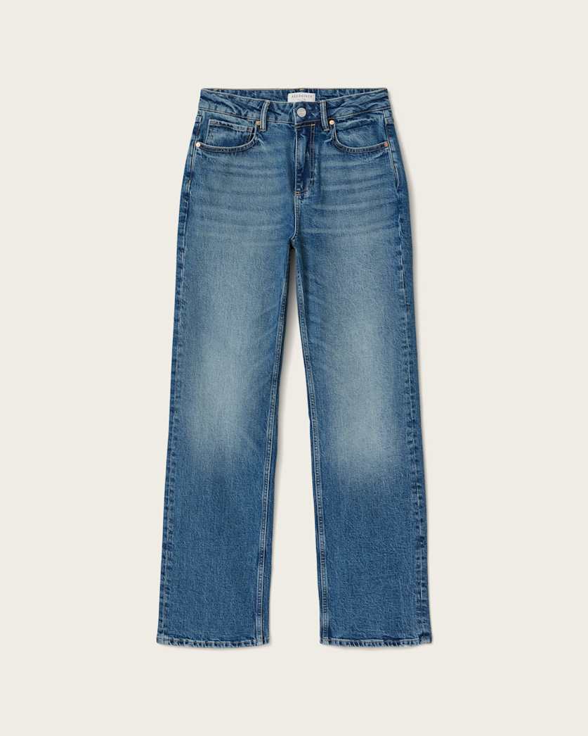 AllSaints Ida Straight Leg Denim Jeans Women's Mid Indigo Women's