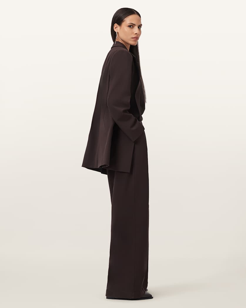 AllSaints Aleida Lightweight Wide Leg Pants Women's Oxblood Red Women's