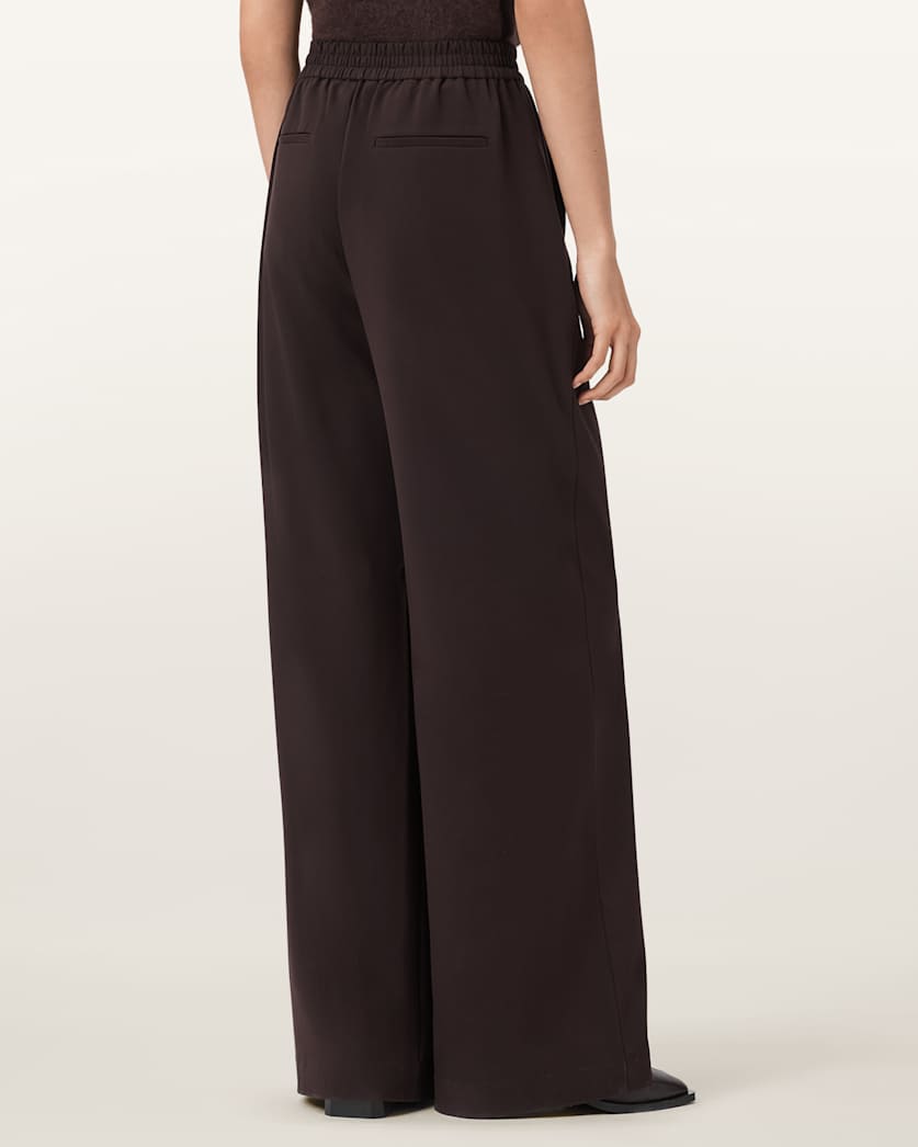 AllSaints Aleida Lightweight Wide Leg Pants Women's Oxblood Red Women's