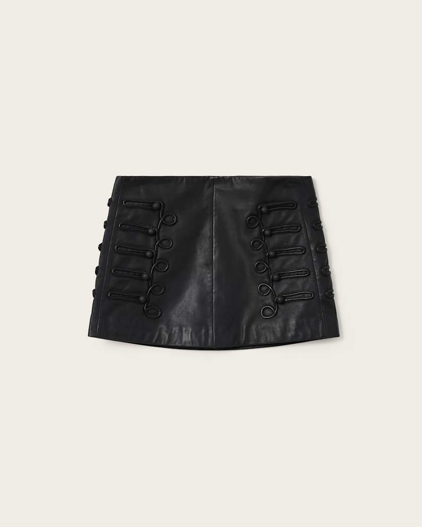 AllSaints Rummy Leather Mini Skirt Women's Black Women's