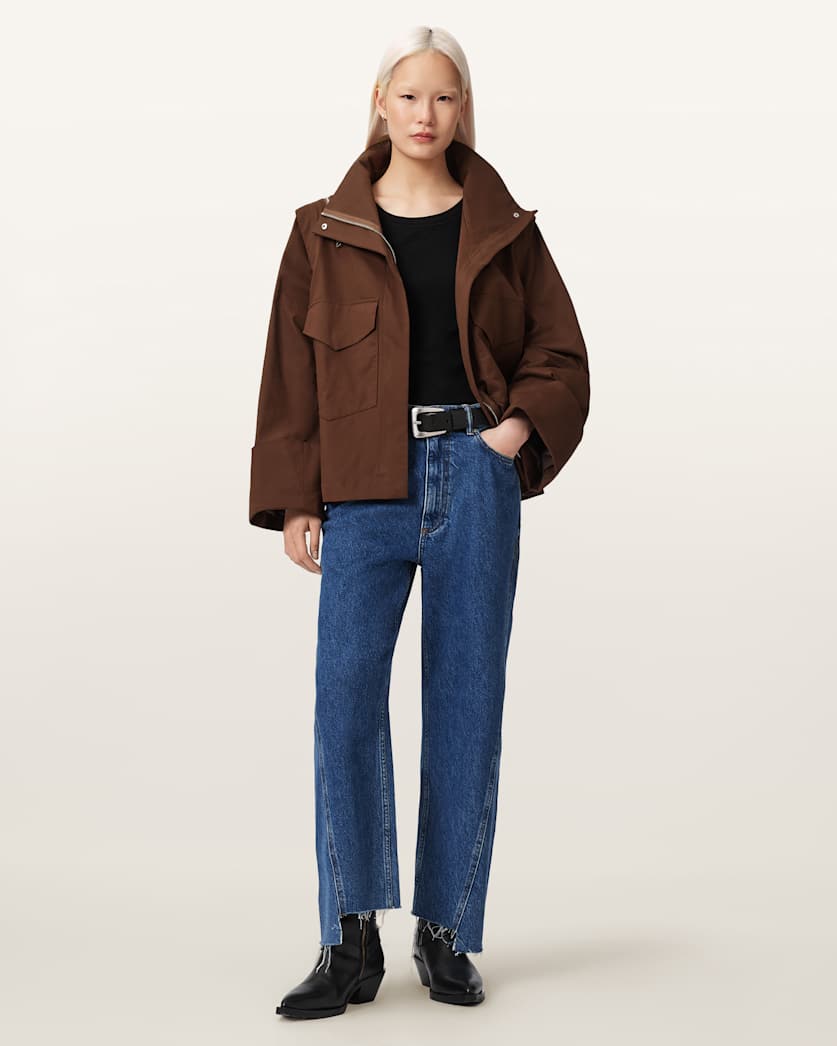 AllSaints Leighton Cotton Utility Jacket Women's Penny Brown Women's