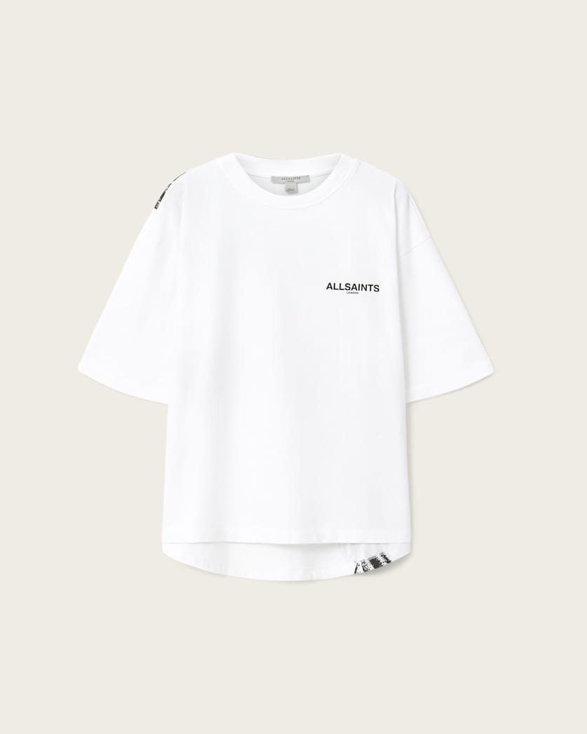 AllSaints Swoop Amelie Oversized T Shirt Women's Optic White Women's