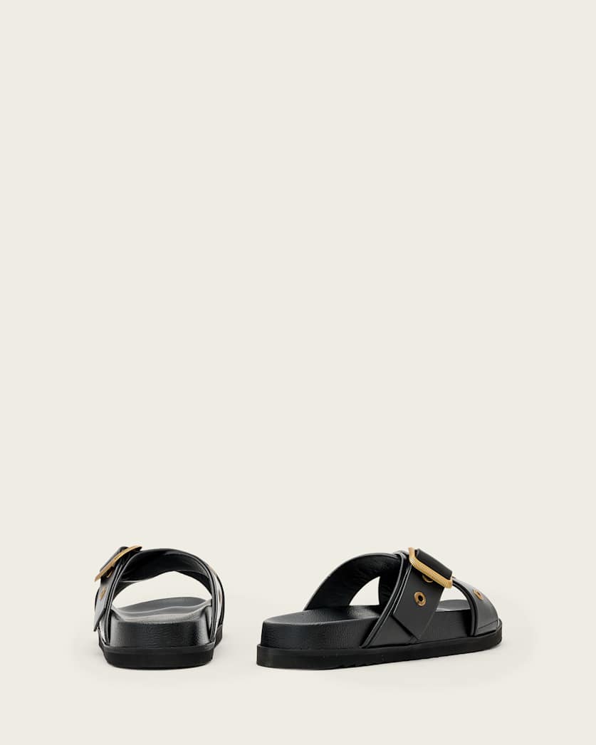 AllSaints Suki Western Leather Sandal Women's Black Women's